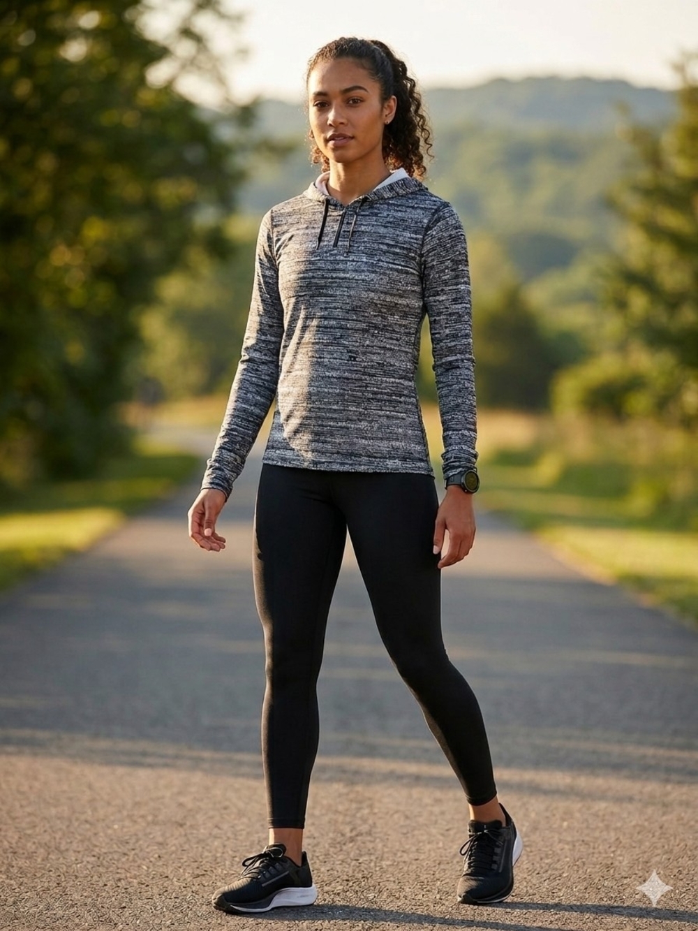 Nike Long Sleeve Activewear Hoodie Fitted Running Top Women's size Medium